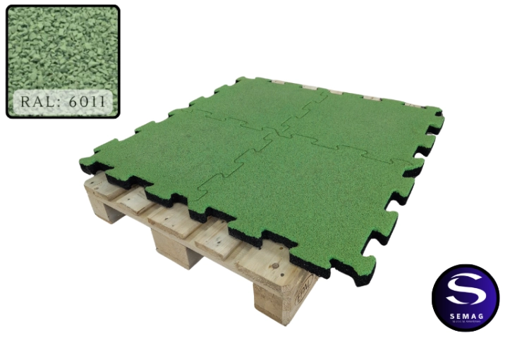 RESEDA GREEN RAL 6011 SEMAG ZABRZE kolorowe puzzle EPDM