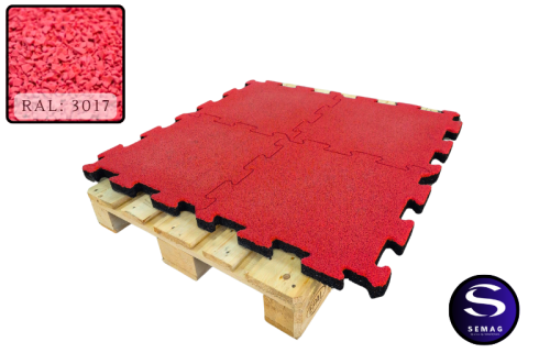 RAL: ROSE 3017 SEMAG ZABRZE kolorowe puzzle EPDM