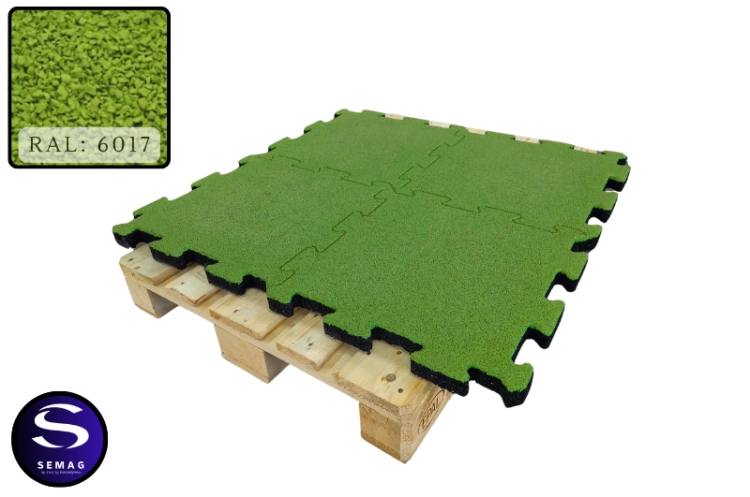 MAY GREEN RAL6017 zielone puzzle amortyzujące na plac Zabaw Semag Zabrze