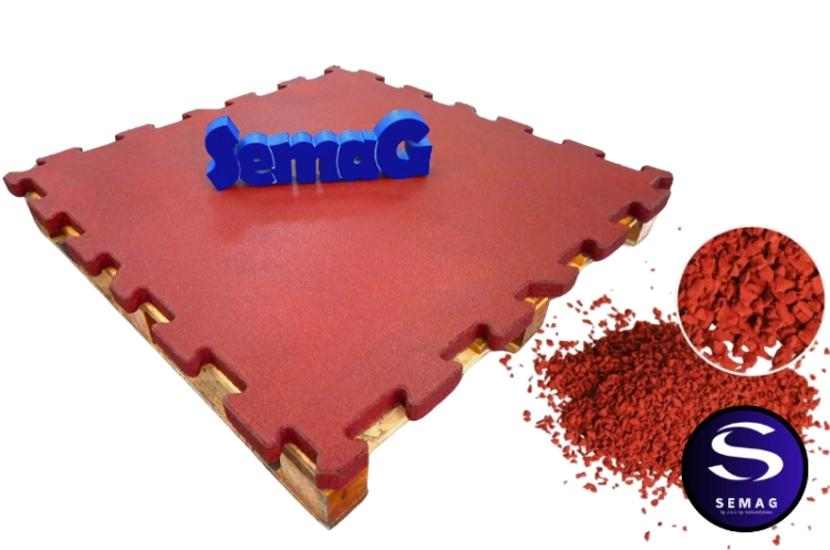 Czerwony puzzel gumowy fitness na siłownię płyta z granulatu.png