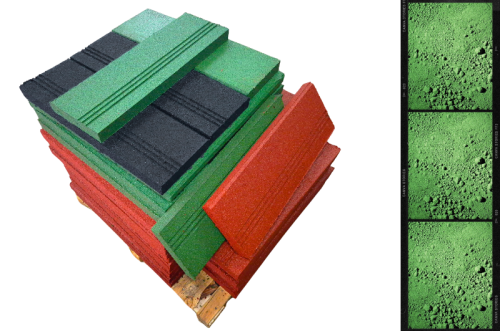 zielony gumowy krawężnik na place zabaw semag zabrze.png